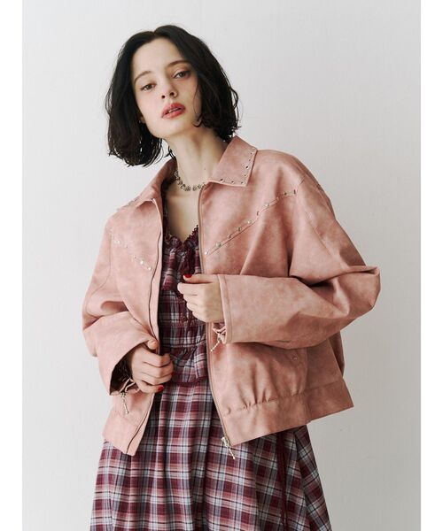 jouetie（ジュエティ）の「ノースリチェックフリルロングワンピース（ワンピース・レディース・ブラック/レッド/ブラウン・MEDIUM）」の10枚目の写真