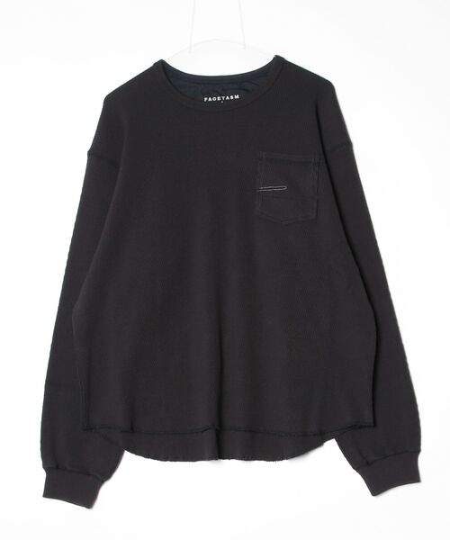 FACETASM(ファセッタズム)の「FACETASM/ファセッタズム/THRMAL KNIT LONG TEE(Tシャツ/カットソー・メンズ・グレー/ブラック・4)」の4枚目の写真