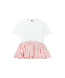 MSGM（エムエスジーエム）の「タフタフリル クルーネックTシャツ（Tシャツ/カットソー）」