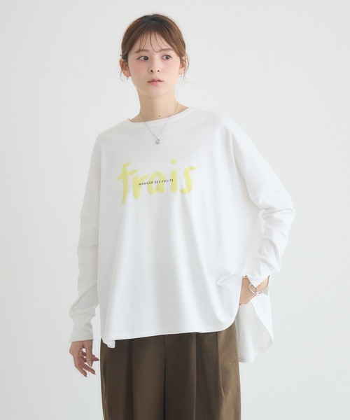 KATHARINE ROSS（キャサリンロス）の「【KATHARINE ROSS】ハンドロゴポンチョロンT（Tシャツ/カットソー・レディース・オフホワイト/イエロー・FREE）」の3枚目の写真
