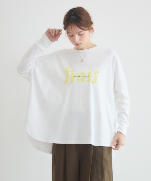 KATHARINE ROSS（キャサリンロス）の「【KATHARINE ROSS】ハンドロゴポンチョロンT（Tシャツ/カットソー・レディース・オフホワイト/イエロー・FREE）」の5枚目の写真