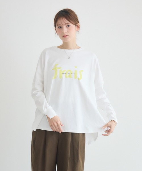 KATHARINE ROSS（キャサリンロス）の「【KATHARINE ROSS】ハンドロゴポンチョロンT（Tシャツ/カットソー・レディース・オフホワイト/イエロー・FREE）」の6枚目の写真