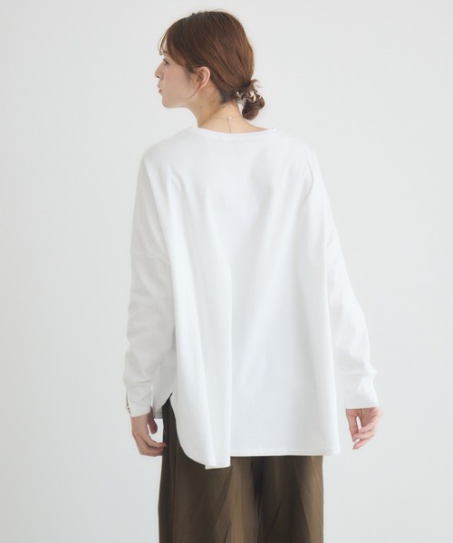 KATHARINE ROSS（キャサリンロス）の「【KATHARINE ROSS】ハンドロゴポンチョロンT（Tシャツ/カットソー・レディース・オフホワイト/イエロー・FREE）」の8枚目の写真