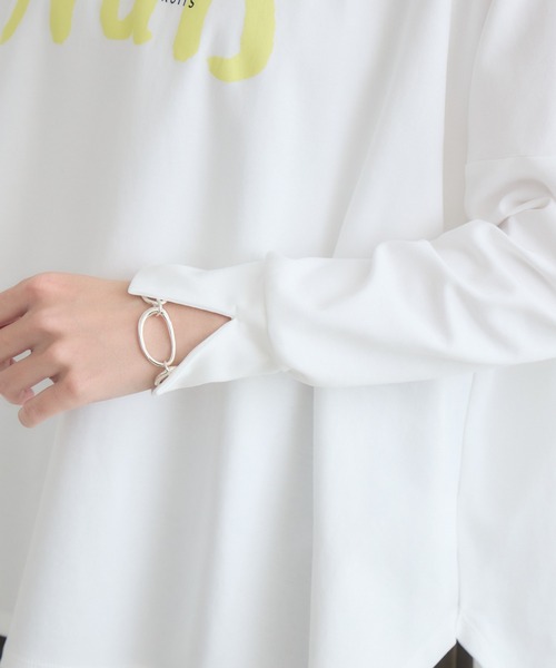 KATHARINE ROSS（キャサリンロス）の「【KATHARINE ROSS】ハンドロゴポンチョロンT（Tシャツ/カットソー・レディース・オフホワイト/イエロー・FREE）」の12枚目の写真