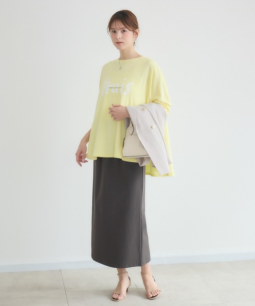 KATHARINE ROSS（キャサリンロス）の「【KATHARINE ROSS】ハンドロゴポンチョロンT（Tシャツ/カットソー・レディース・オフホワイト/イエロー・FREE）」の21枚目の写真