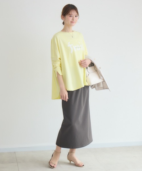 KATHARINE ROSS（キャサリンロス）の「【KATHARINE ROSS】ハンドロゴポンチョロンT（Tシャツ/カットソー・レディース・オフホワイト/イエロー・FREE）」の22枚目の写真