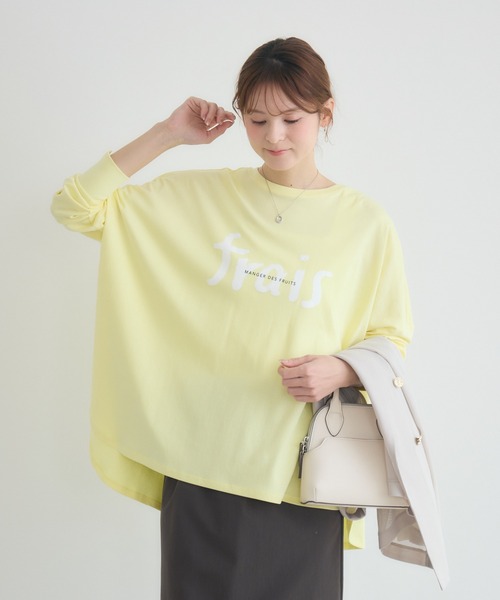 KATHARINE ROSS（キャサリンロス）の「【KATHARINE ROSS】ハンドロゴポンチョロンT（Tシャツ/カットソー・レディース・オフホワイト/イエロー・FREE）」の17枚目の写真