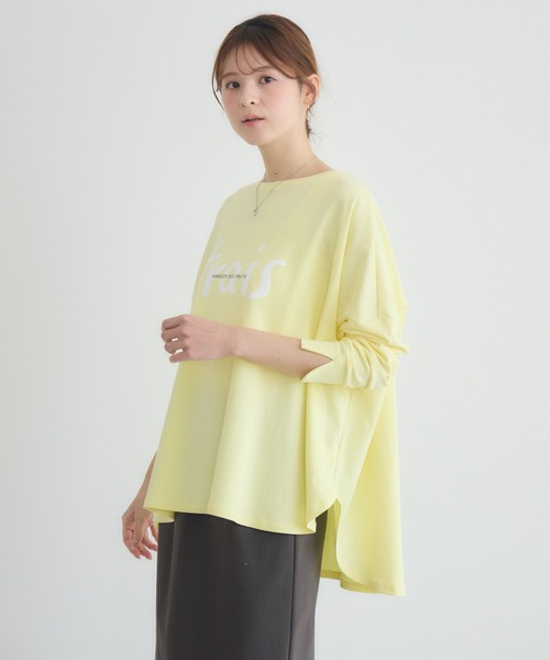 KATHARINE ROSS（キャサリンロス）の「【KATHARINE ROSS】ハンドロゴポンチョロンT（Tシャツ/カットソー・レディース・オフホワイト/イエロー・FREE）」の18枚目の写真