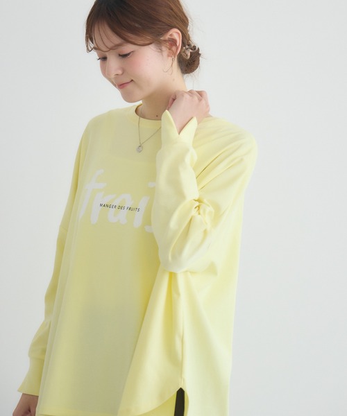 KATHARINE ROSS（キャサリンロス）の「【KATHARINE ROSS】ハンドロゴポンチョロンT（Tシャツ/カットソー・レディース・オフホワイト/イエロー・FREE）」の19枚目の写真