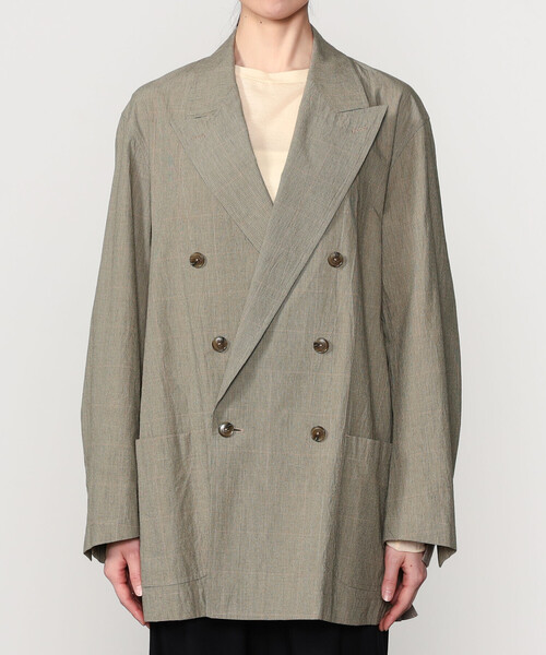 Bshop(ビショップ)の「CHEMISE D'ADAM | 〈別注〉コットン ダブルブレスト シャツジャケット WOMEN(テーラードジャケット・レディース・ブラウン系その他・36/38)」の9枚目の写真