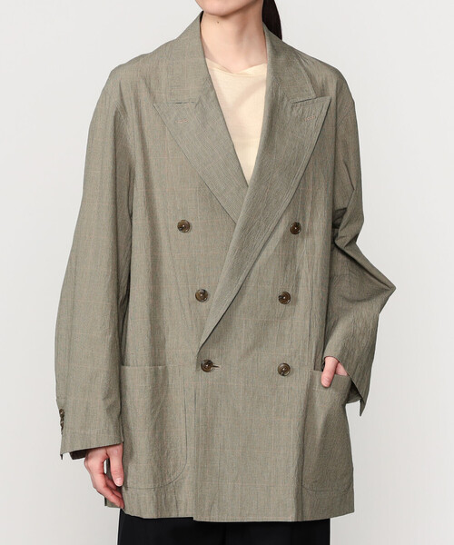 Bshop(ビショップ)の「CHEMISE D'ADAM | 〈別注〉コットン ダブルブレスト シャツジャケット WOMEN(テーラードジャケット・レディース・ブラウン系その他・36/38)」の1枚目の写真