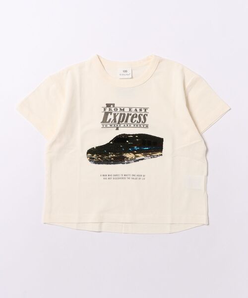 SKAPE（エスケープ）の「ｽﾊﾟﾝｺｰﾙTｼｬﾂ（Tシャツ/カットソー・キッズ・イエロー/ホワイト・90cm/100cm/110cm/120cm/130cm）」の4枚目の写真