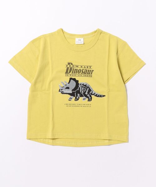 SKAPE（エスケープ）の「ｽﾊﾟﾝｺｰﾙTｼｬﾂ（Tシャツ/カットソー・キッズ・イエロー/ホワイト・90cm/100cm/110cm/120cm/130cm）」の5枚目の写真