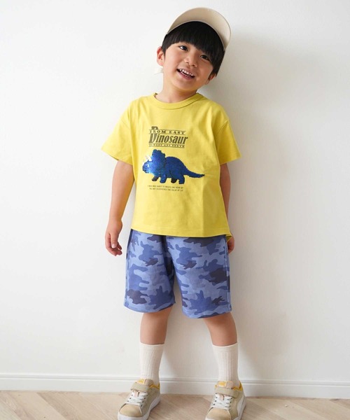 SKAPE（エスケープ）の「ｽﾊﾟﾝｺｰﾙTｼｬﾂ（Tシャツ/カットソー・キッズ・イエロー/ホワイト・90cm/100cm/110cm/120cm/130cm）」の12枚目の写真