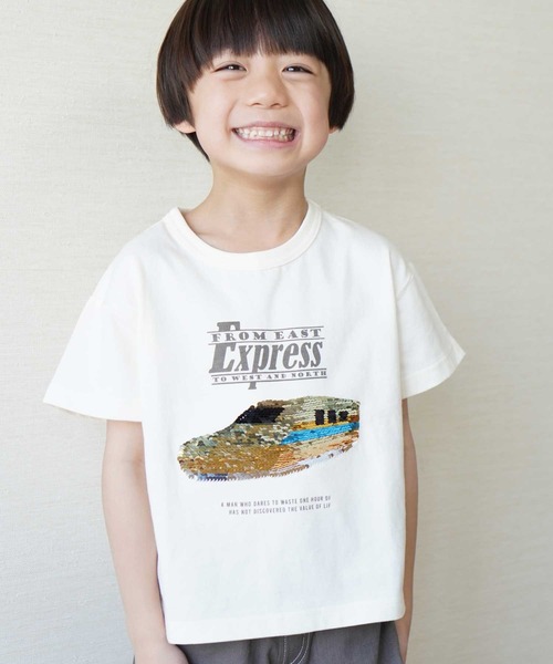 SKAPE（エスケープ）の「ｽﾊﾟﾝｺｰﾙTｼｬﾂ（Tシャツ/カットソー・キッズ・イエロー/ホワイト・90cm/100cm/110cm/120cm/130cm）」の7枚目の写真