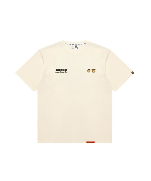 AAPE BY A BATHING APE(エーエイプバイアベイシングエイプ)の「AAPER "ALDO & BRAVO" TEE(Tシャツ/カットソー・メンズ・アイボリー/ブラック・MEDIUM/LARGE/X-LARGE/XX-LARGE/SMALL)」の1枚目の写真