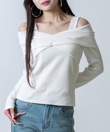 タイトトップス オフショルダートップス」に該当するTシャツ