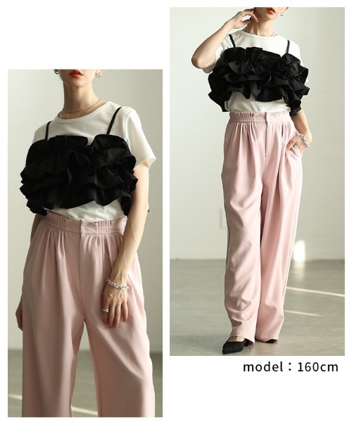 Sawa a la mode(サワアラモード)の「バックシャーリング撥水フリルビスチェ(その他トップス・レディース・ブラック・FREE)」の10枚目の写真