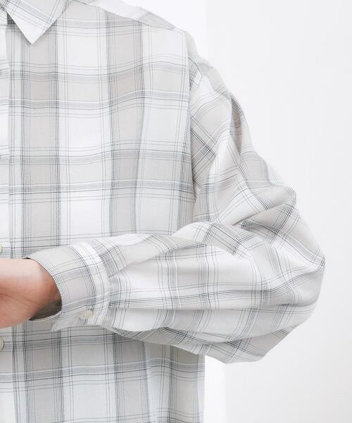 grove（グローブ）の「【大人の抜け感】オンブレーチェックシャツ（シャツ/ブラウス・レディース・ホワイト系4/ネイビー系1・02/03/01/05/04）」の15枚目の写真