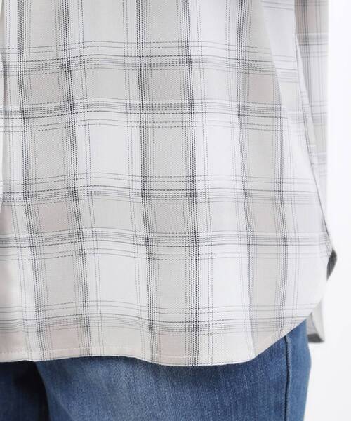 grove（グローブ）の「【大人の抜け感】オンブレーチェックシャツ（シャツ/ブラウス・レディース・ホワイト系4/ネイビー系1・02/03/01/05/04）」の17枚目の写真