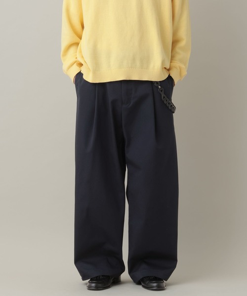 RAGEBLUE（レイジブルー）の「Extra Chino Twill Straight Wide Pants/チノワイドタックストレートパンツ（チノパンツ・メンズ・ベージュ/ネイビー・MEDIUM/LARGE）」の2枚目の写真