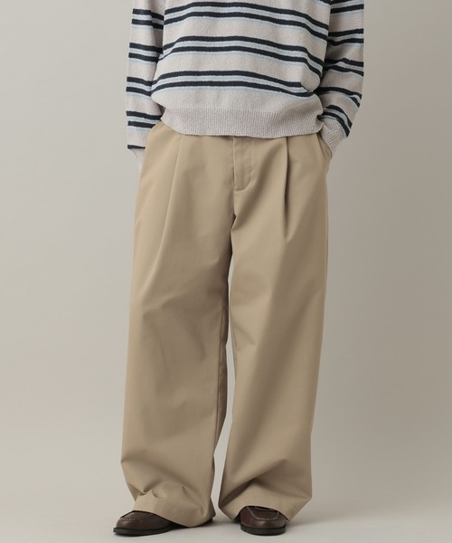 RAGEBLUE（レイジブルー）の「Extra Chino Twill Straight Wide Pants/チノワイドタックストレートパンツ（チノパンツ・メンズ・ベージュ/ネイビー・MEDIUM/LARGE）」の6枚目の写真