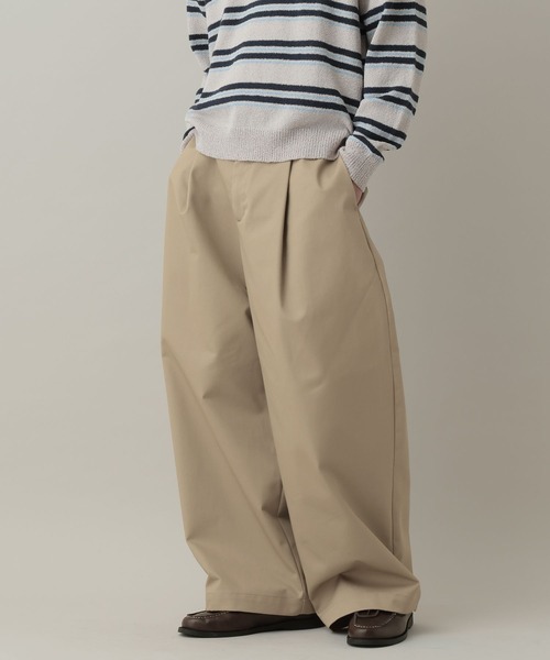 RAGEBLUE（レイジブルー）の「Extra Chino Twill Straight Wide Pants/チノワイドタックストレートパンツ（チノパンツ・メンズ・ベージュ/ネイビー・MEDIUM/LARGE）」の7枚目の写真