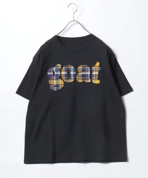 Salong hameu（サロン ハミュー）の「別注 リメイク風チェックアップリケロゴTシャツ/韓国ストリート/Y2K/古着ライク/ユニセックス/Sサイズから展開（Tシャツ/カットソー・メンズ・ホワイト系その他/カモフラージュ/ホワイト×レッド/ブラック系その他/ブラック×イエロー/ホワイト×グリーン・M/S/L）」の19枚目の写真