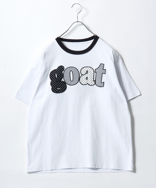 Salong hameu（サロン ハミュー）の「別注 リメイク風チェックアップリケロゴTシャツ/韓国ストリート/Y2K/古着ライク/ユニセックス/Sサイズから展開（Tシャツ/カットソー・メンズ・ホワイト系その他/カモフラージュ/ホワイト×レッド/ブラック系その他/ブラック×イエロー/ホワイト×グリーン・M/S/L）」の13枚目の写真