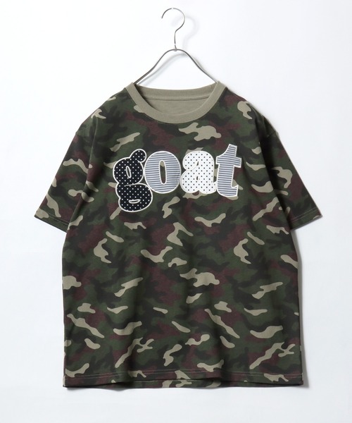 Salong hameu（サロン ハミュー）の「別注 リメイク風チェックアップリケロゴTシャツ/韓国ストリート/Y2K/古着ライク/ユニセックス/Sサイズから展開（Tシャツ/カットソー・メンズ・ホワイト系その他/カモフラージュ/ホワイト×レッド/ブラック系その他/ブラック×イエロー/ホワイト×グリーン・M/S/L）」の22枚目の写真