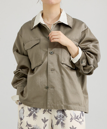 IENA | フィブリルサテン ミリタリーブルゾン(ミリタリージャケット)