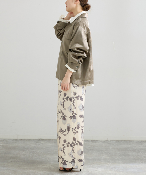 IENA（イエナ）の「フィブリルサテン ミリタリーブルゾン（ミリタリージャケット・レディース・カーキ・FREE）」の7枚目の写真