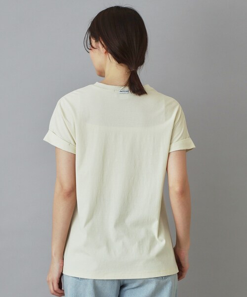 AMERICANA（アメリカーナ）の「Americana（アメリカーナ）【別注】 接触冷感 袖ロールアップ ロゴTシャツ（Tシャツ/カットソー・レディース・ブラック/ホワイト/ライトイエロー系・00）」の11枚目の写真