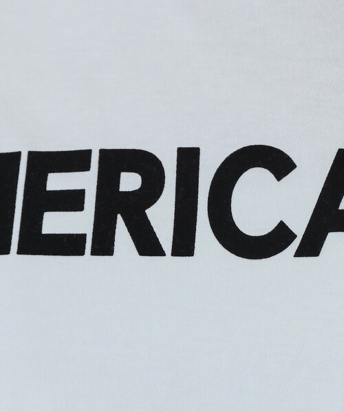 AMERICANA（アメリカーナ）の「Americana（アメリカーナ）【別注】 接触冷感 袖ロールアップ ロゴTシャツ（Tシャツ/カットソー・レディース・ブラック/ホワイト/ライトイエロー系・00）」の19枚目の写真