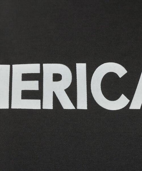 AMERICANA（アメリカーナ）の「Americana（アメリカーナ）【別注】 接触冷感 袖ロールアップ ロゴTシャツ（Tシャツ/カットソー・レディース・ブラック/ホワイト/ライトイエロー系・00）」の21枚目の写真