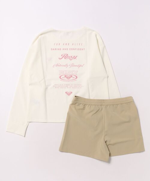 ROXY(ロキシー)の「ROXY キッズ BRIGHT RIDE その他ラッシュガード 【2026年春夏モデル】(ラッシュガード・キッズ・ベージュ/ブラック・140/150/130/110/120)」の3枚目の写真