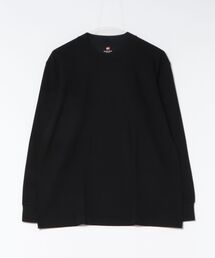 【Hanes】Suede Knit クルーネックロングスリーブ Relax Fit
