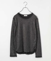 LEPSIM | 《オフィスライン》チュール付きラメリブLS　647857(Tシャツ/カットソー)