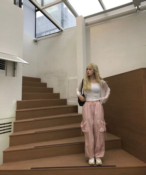 COVERNAT WOMAN（カバーナットウーマン）の「ウーマンストリングフルードカーゴパンツライトピンク（スウェットパンツ・レディース・その他・WS/WM）」の8枚目の写真