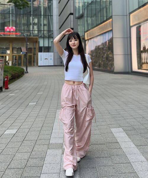 COVERNAT WOMAN（カバーナットウーマン）の「ウーマンストリングフルードカーゴパンツライトピンク（スウェットパンツ・レディース・その他・WS/WM）」の9枚目の写真