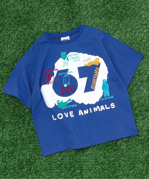 BREEZE（ブリーズ）の「【リンク】旭山動物園応援商品 バリエーションTシャツ（Tシャツ/カットソー・キッズ・チャコール/オレンジ/レインボー/アイボリー/カーキ/ブルー・80/90/100/110/120/130/140）」の5枚目の写真