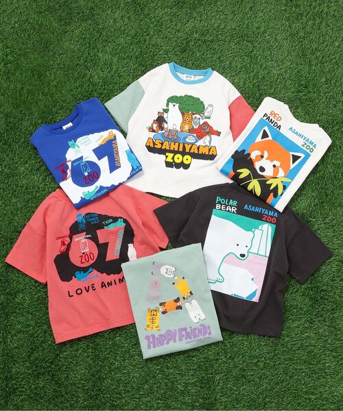 BREEZE（ブリーズ）の「【リンク】旭山動物園応援商品 バリエーションTシャツ（Tシャツ/カットソー・キッズ・チャコール/オレンジ/レインボー/アイボリー/カーキ/ブルー・80/90/100/110/120/130/140）」の19枚目の写真