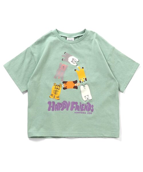 BREEZE（ブリーズ）の「【リンク】旭山動物園応援商品 バリエーションTシャツ（Tシャツ/カットソー・キッズ・チャコール/オレンジ/レインボー/アイボリー/カーキ/ブルー・80/90/100/110/120/130/140）」の9枚目の写真