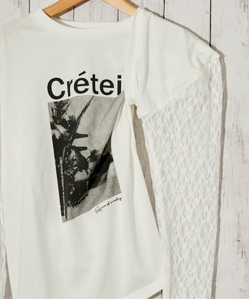 GORGE（ゴージ）の「《レースレイヤード》Tシャツ／カジュアル×ガーリー／春夏／全3色（Tシャツ/カットソー・レディース・レッド/オフホワイト/ブラック・F）」の10枚目の写真