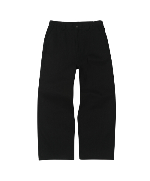 SECONDMONO（セカンドモノローグ）の「Semi Wide Twill Cotton Chino Pants [BLACK]_SEPT051BLACK（その他パンツ・レディース・その他・26/28/30/32/34）」の2枚目の写真
