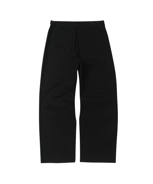 SECONDMONO（セカンドモノローグ）の「Semi Wide Twill Cotton Chino Pants [BLACK]_SEPT051BLACK（その他パンツ・レディース・その他・26/28/30/32/34）」の3枚目の写真