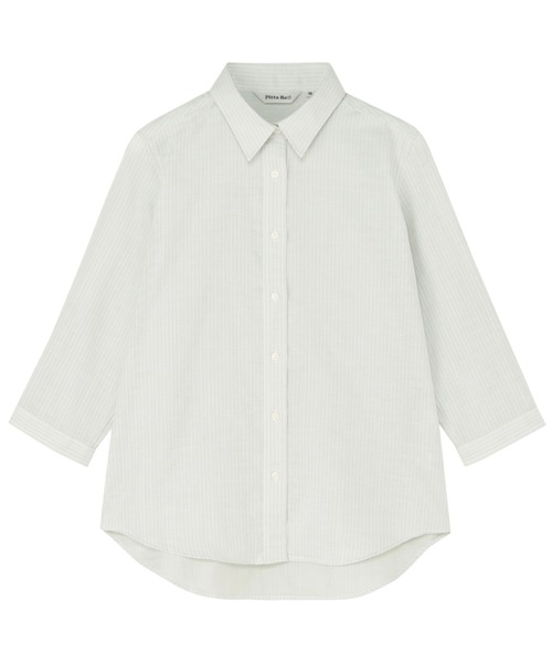 TOKYO SHIRTS(トウキョウシャツ)の「【Pitta Re:)】ふわっとガーゼシャツ レギュラーシルエット 七分袖 綿100% レディース カジュアルシャツ(シャツ/ブラウス・レディース・グリーン・S/M/L)」の1枚目の写真
