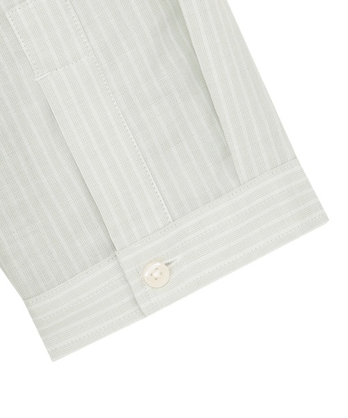 TOKYO SHIRTS(トウキョウシャツ)の「【Pitta Re:)】ふわっとガーゼシャツ レギュラーシルエット 七分袖 綿100% レディース カジュアルシャツ(シャツ/ブラウス・レディース・グリーン・S/M/L)」の4枚目の写真