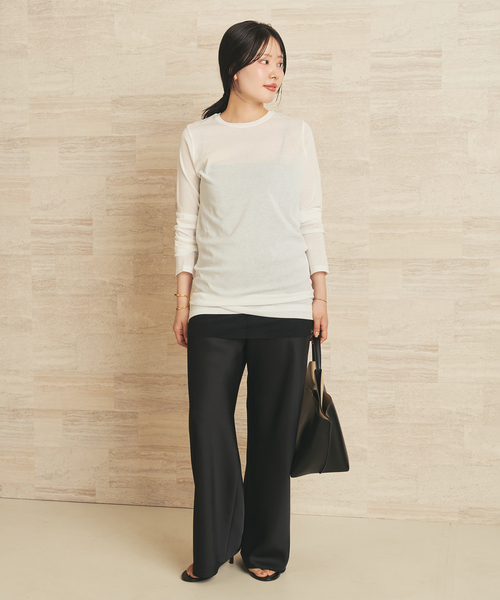 plage(プラージュ)の「《追加》LIGHT SHEER LONG Tシャツ 2(Tシャツ/カットソー・レディース・ホワイト・FREE)」の3枚目の写真