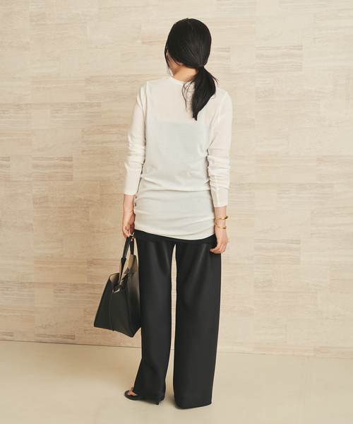 plage(プラージュ)の「《追加》LIGHT SHEER LONG Tシャツ 2(Tシャツ/カットソー・レディース・ホワイト・FREE)」の8枚目の写真